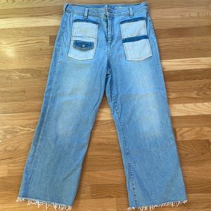Seven7 Jeans With Unique Design On Front Pockets, Blue, Size:33 GREAT CONDITION